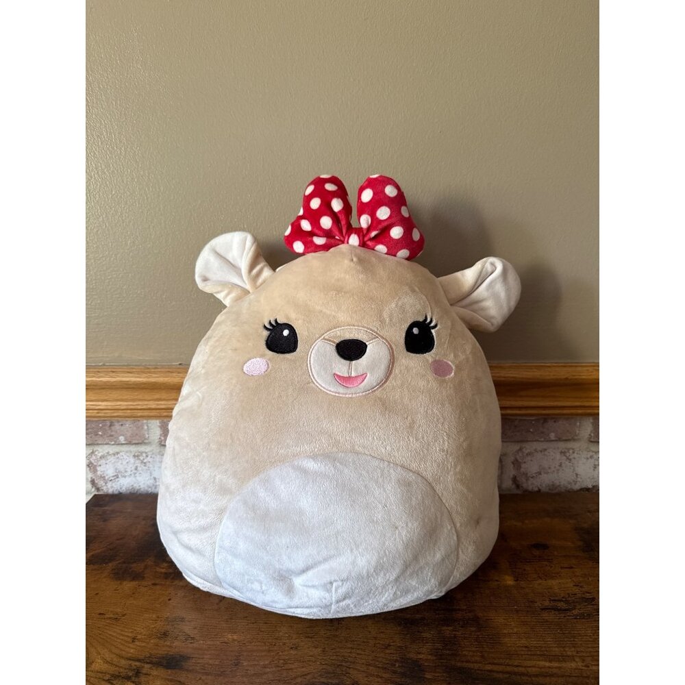 Squishmallows Rudolph  8""Licensed Clarice Plush Polka Dot Bow